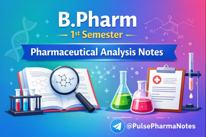 B.Pharm 1st Semester Pharmaceutical Analysis Notes, pharmaceutical  notes, pharmacy notes, carewell notes, pw, pharmacywalla, b.pharm notes