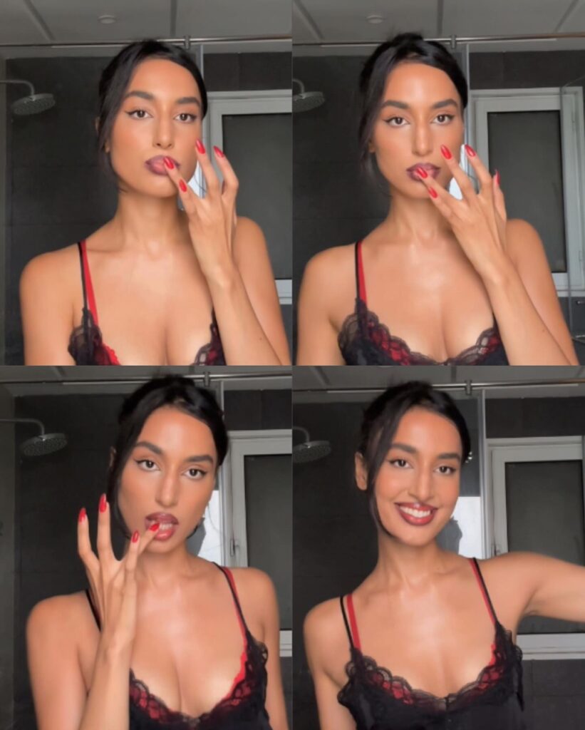 Mahieka Sharma in bra