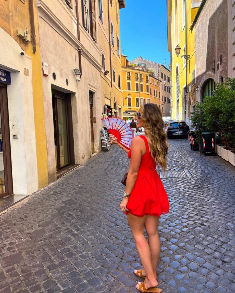 red dress Sophie Shine