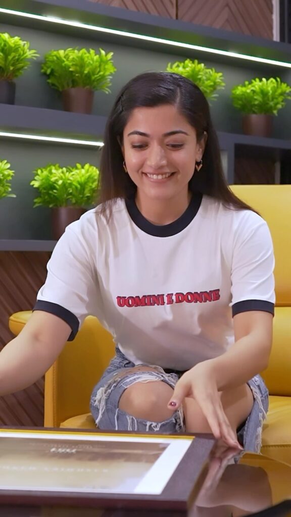 Rashmika Mandanna white dress