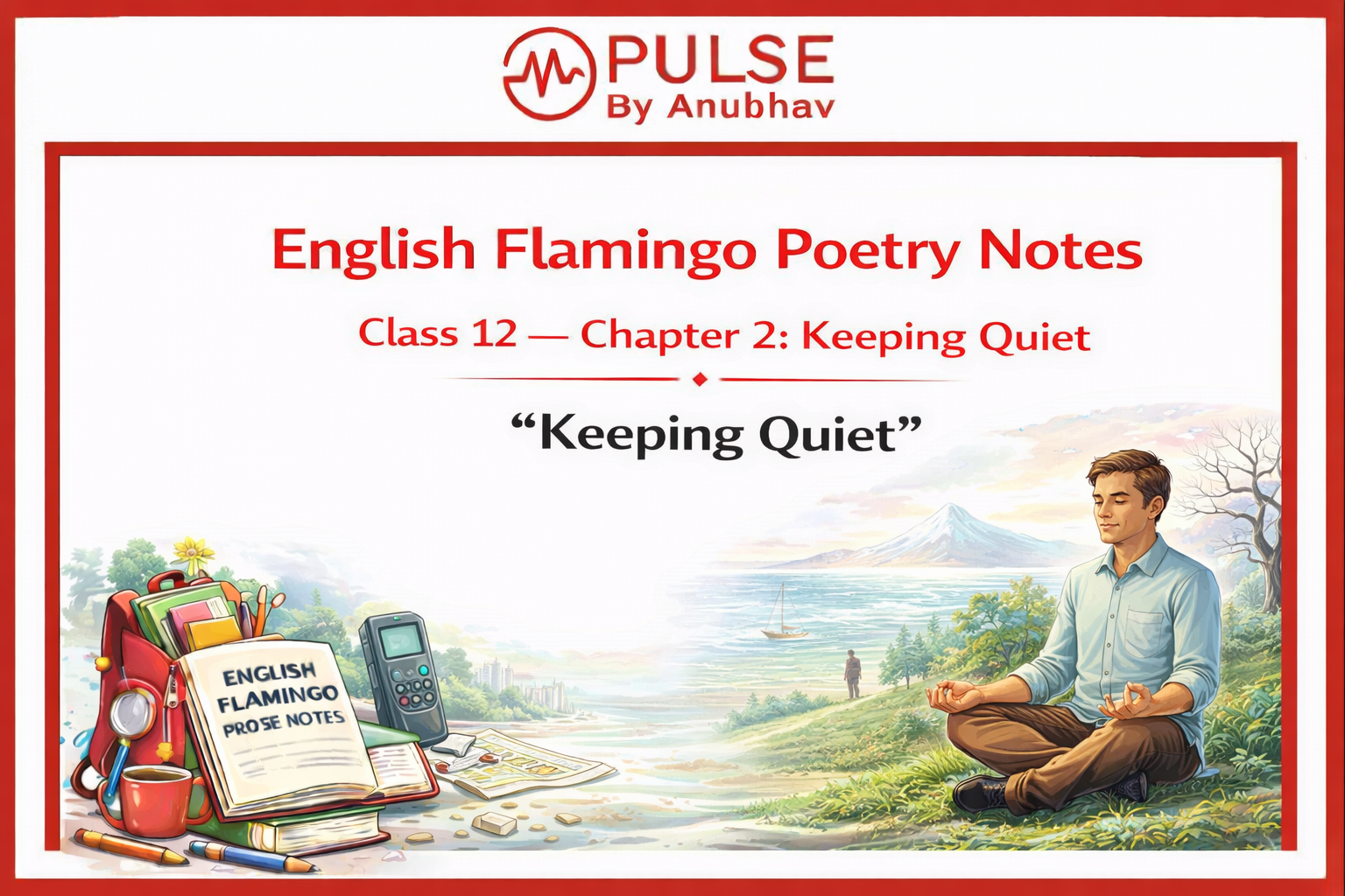 Keeping Quiet questions and Answers Keeping Quiet notes Class 12 English Keeping Quiet Summary Keeping Quiet poem Theme of Keeping Quiet Class 12 Keeping Quiet Word meaning Class 12 Keeping Quiet poetic devices Keeping Quiet central idea PDF Chapter 2 keeping quiet summary Chapter 2 keeping quiet pdf Keeping Quiet questions and Answers Keeping Quiet poem Chapter 2 keeping quiet analysis Keeping quiet Chapter Keeping Quiet notes Keeping Quiet Summary PDF
