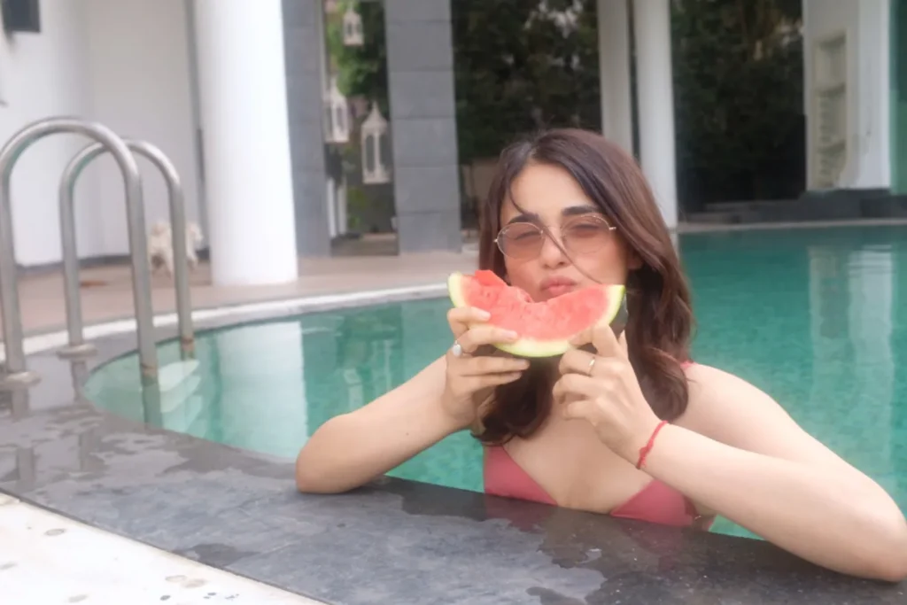 Radhika Madan pink bra