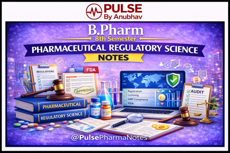 B.Pharm 8th Semester Pharmaceutical Regulatory Science Notes - Pulse By ...
