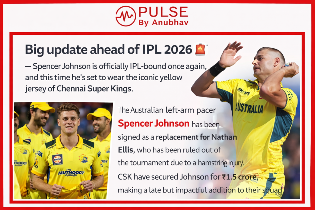 Spencer Johnson IPL 2026
Spencer Johnson stats
Spencer Johnson cricket
Spencer Johnson bowling speed
Spencer Johnson wife
Spencer Johnson author
Spencer Johnson tennis
Spencer Johnson injury