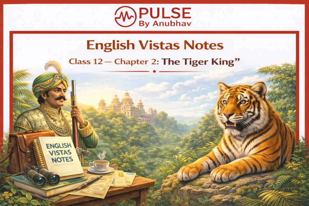 Class 12 English Vistas Chapter 2 the Tiger King Summary
The Tiger King Class 12 Question Answers
Message of the Tiger King Class 12
The tiger King Class 12 question Answers Important
Summary of the Tiger King Class 12
The tiger King about the author Class 12
The Tiger King Class 12 Project File PDF
Class 12 vistas chapter 2 word meaning
Summary of the Tiger King in 150 words
Summary of the Tiger King in 100 words
Journey to the end of the Earth Summary
The Tiger King Class 12 Question Answers
The tiger King story
Conclusion of the Tiger King
The Tiger King introduction
The tiger King Chapter
