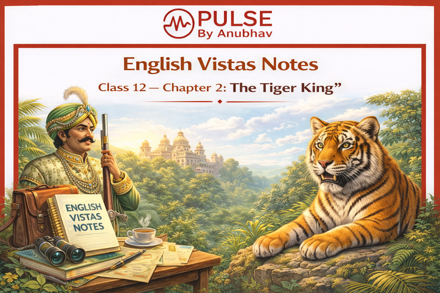 Class 12 English Vistas Chapter 2 the Tiger King Summary The Tiger King Class 12 Question Answers Message of the Tiger King Class 12 The tiger King Class 12 question Answers Important Summary of the Tiger King Class 12 The tiger King about the author Class 12 The Tiger King Class 12 Project File PDF Class 12 vistas chapter 2 word meaning Summary of the Tiger King in 150 words Summary of the Tiger King in 100 words Journey to the end of the Earth Summary The Tiger King Class 12 Question Answers The tiger King story Conclusion of the Tiger King The Tiger King introduction The tiger King Chapter