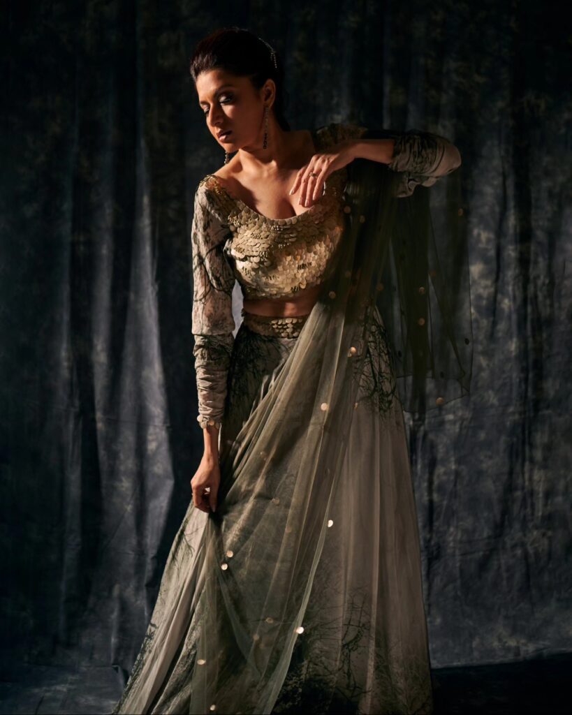 Bhagyashree in lhenga
