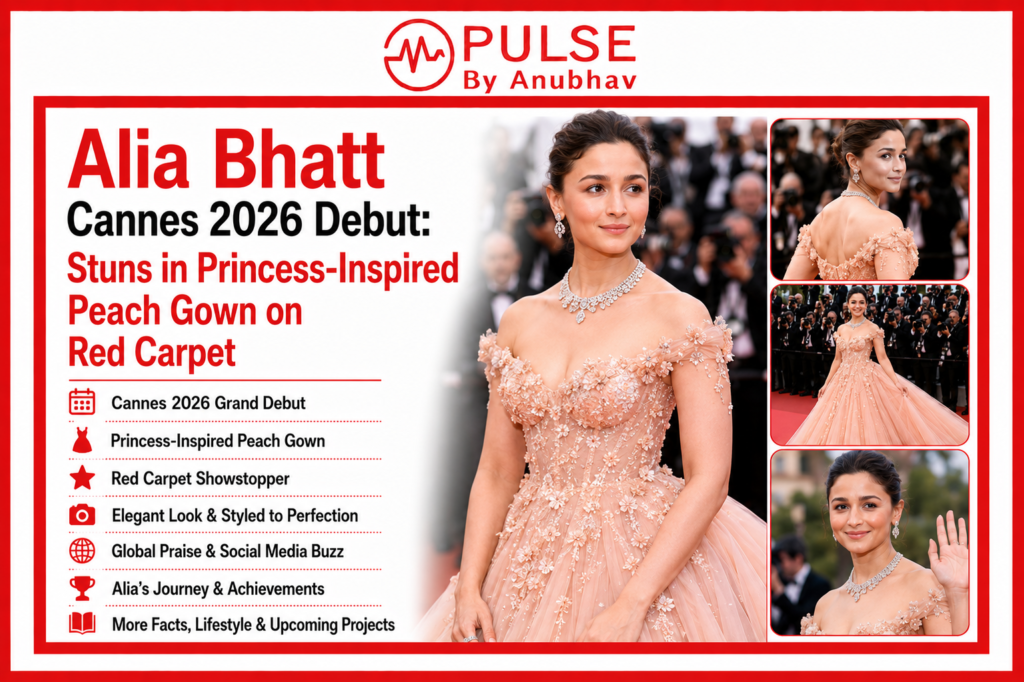 Alia Bhatt age marriage
Alia Bhatt biography
Alia Bhatt cast
Alia Bhatt first movie
Alia Bhatt movies
Alia Bhatt songs
Alia Bhatt wedding
Alia Bhatt daughter
Alia Bhatt Cannes 2026 look
Alia Bhatt Cannes 2026 dress designer
Alia Bhatt peach gown Cannes 2026
Alia Bhatt Tamara Ralph gown Cannes
Alia Bhatt Yash Patil gown Cannes
Alia Bhatt red carpet Cannes 2026 photos
Alia Bhatt Cannes debut 2025 vs 2026
Alia Bhatt L’Oreal Paris ambassador Cannes
Aishwarya Rai Cannes 2026 controversy
Indian celebrities at Cannes 2026
Cannes Film Festival 2026 highlights
Alia Bhatt upcoming movies 2026