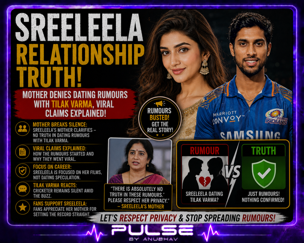 Sreeleela biography
Sreeleela Movies
Sreeleela Songs
Sreeleela age
Sreeleela Husband
Sreeleela father
Sreeleela mother
Sreeleela Photos
Sreeleela Relationship truth
Is Sreeleela dating Tilak Varma
Sreeleela boyfriend name 2026
Sreeleela and Tilak Varma rumours
Sreeleela dating rumours explained
Sreeleela relationship status
Tilak Varma girlfriend name
Sreeleela latest news today
Sreeleela mother statement rumours
Sreeleela personal life and career
Sreeleela dating history
Sreeleela and Kartik Aaryan link up