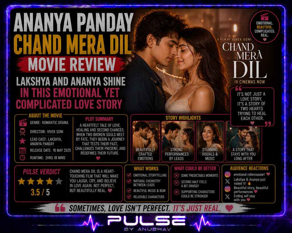 Ananya Panday Chand Mera Dil Movie Review: Lakshya and Ananya Shine in This Emotional Yet Complicated Love Story
Chand mera dil cast
Chand mera dil trailer
Chand mera dil wikipedia
Ananya pandey chand mera dil
Chand mera dil movie release date ananya pandey
Chand mera dil story
Chand mera dil bookmyshow
Chand mera dil ott
chand mera dil
chand mera dil movie
Ananya Panday Chand Mera Dil Movie
Chand Mera Dil movie review
Ananya Panday new movie 2026
Lakshya Chand Mera Dil film
Chand Mera Dil ending explained
Chand Mera Dil OTT release date
Chand Mera Dil trailer
Ananya Panday and Lakshya movie
Chand Mera Dil songs list
Vivek Soni Chand Mera Dil
Chand Mera Dil box office collection
Chand Mera Dil cast and crew
Ananya Panday romance movie
Dharma Productions Chand Mera Dil
Chand Mera Dil story explained