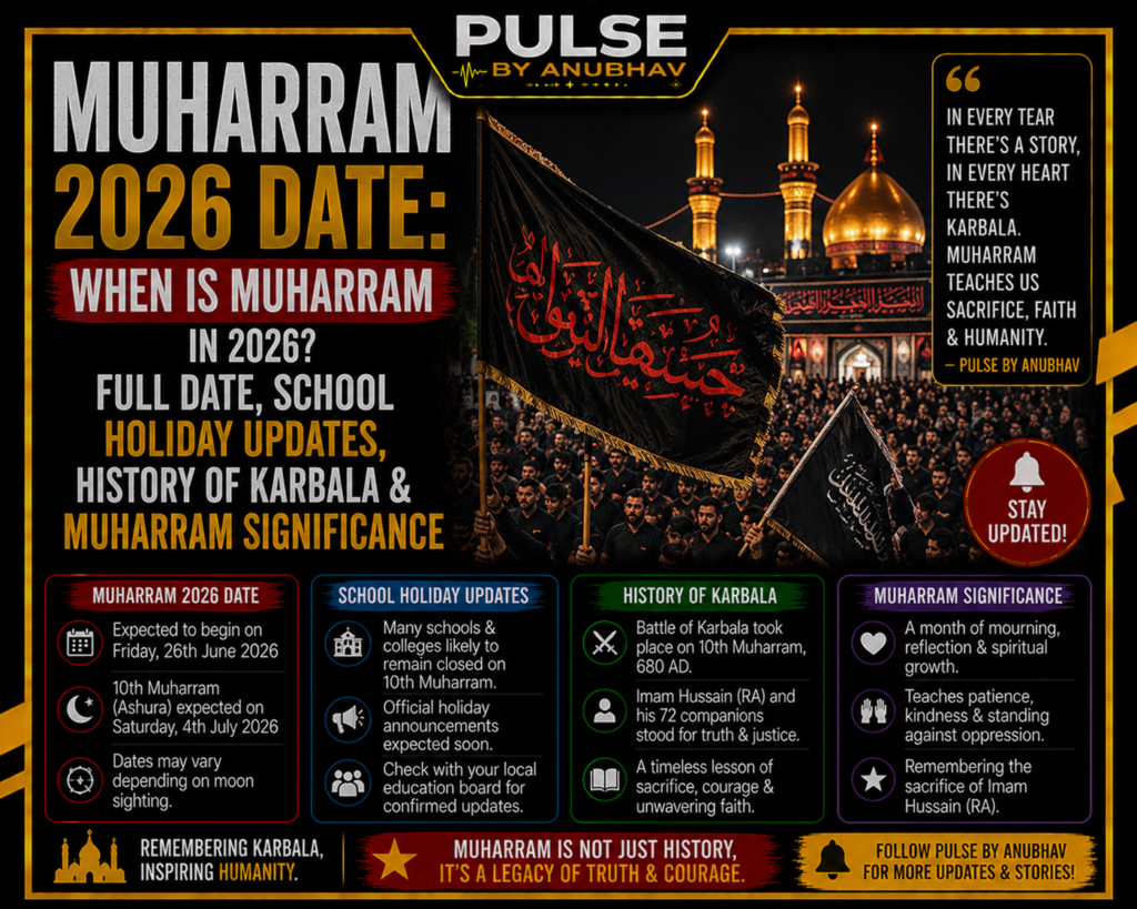 Muharram date 2026
Muharram calendar
What is Muharram in Islam
Muharram in English
Muharram month
Muharram history
Muharram festival
Muharram 2026 start and end date