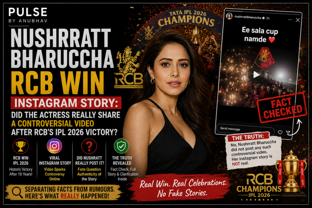 Nushrat bharucha instagram story
Nushrat bharucha instagram story rcb
Nushrat bharucha instagram
Nushrat Bharucha marriage
Nushrat Bharucha songs
Nushrat Bharucha akeli
Nushrat Bharucha husband
Nushrat Bharucha religion
Nushrat Bharucha age
Nushrat Bharucha Cast
Nushrratt Bharuccha RCB Win Instagram Story
Did Nushrratt Bharuccha post RCB IPL 2026 video
Nushrratt Bharuccha viral Instagram controversy
RCB IPL 2026 celebration viral post
Virat Kohli RCB win celebrity reactions
Nushrratt Bharuccha latest news
Nushrratt Bharuccha biography and career
Nushrratt Bharuccha age height husband
Nushrratt Bharuccha movies list
Chhorii 2 cast and release updates
RCB IPL 2026 victory celebration
Nushrratt Bharuccha trending news today
RCB win social media reactions
Bollywood celebrity IPL reactions
Nushrratt Bharuccha Instagram update
