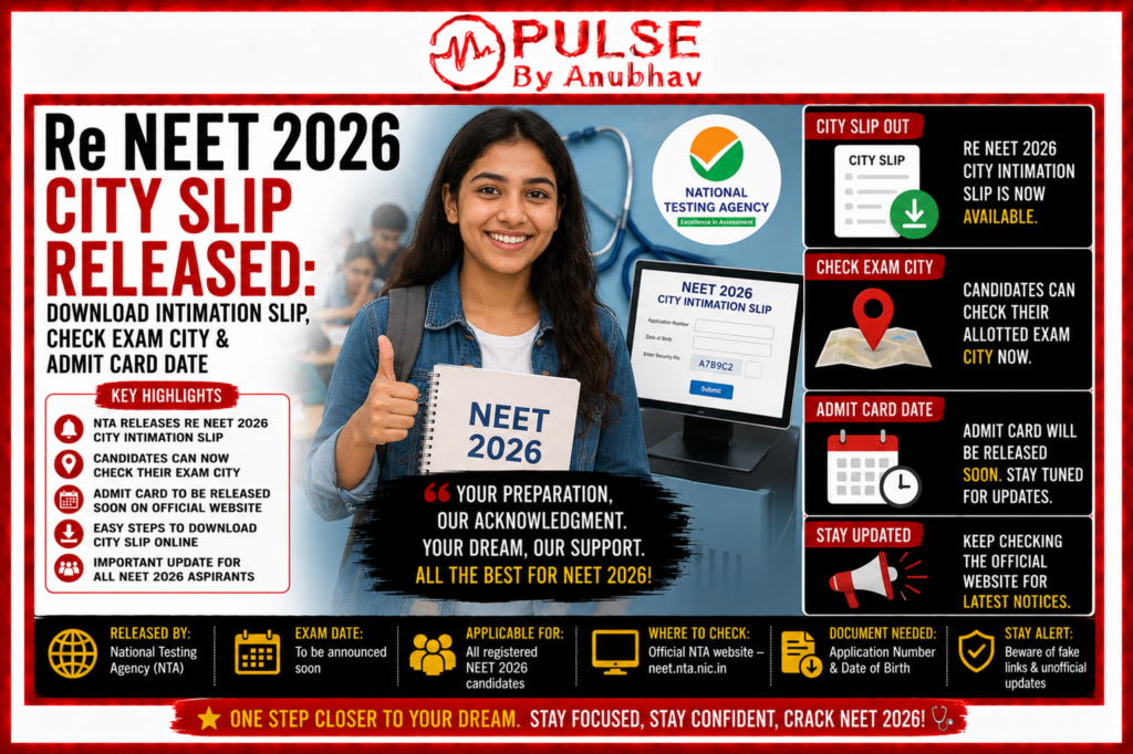 NEET city intimation slip 2026 link
