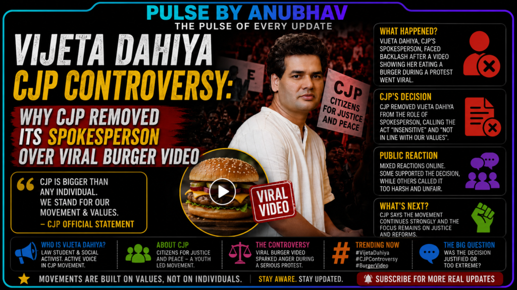 vijeta dahiya cjp
cjp spokesperson vijeta dahiya removal
viral videos
cockroach janta party