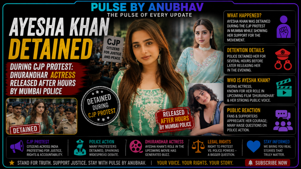 ayesha khan
dhurandhar actress ayesha khan detained
