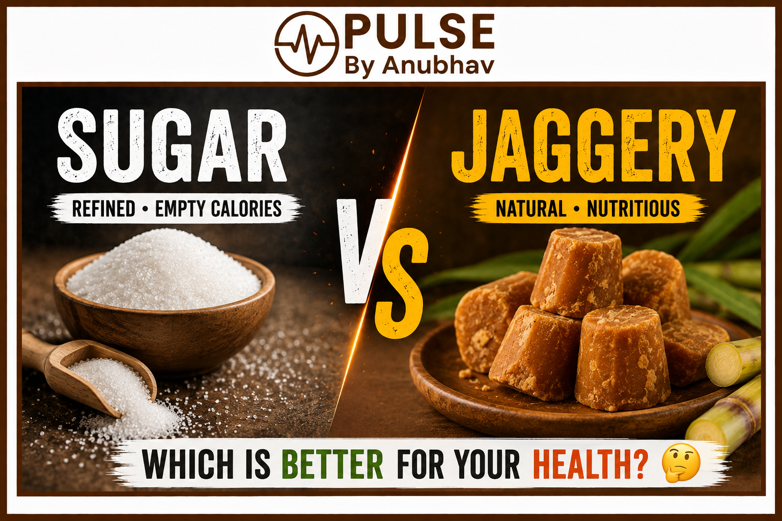 Sugar vs jaggery for weight loss Sugar vs jaggery calories Sugar vs jaggery which is better Sugar vs jaggery glycemic index Is jaggery better than sugar for diabetics Brown sugar vs jaggery which is better Sugar vs jaggery taste Mishri vs sugar vs jaggery which is better
