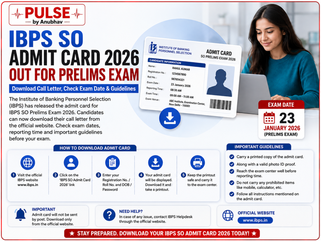 Ibps so admit card 2026 official website