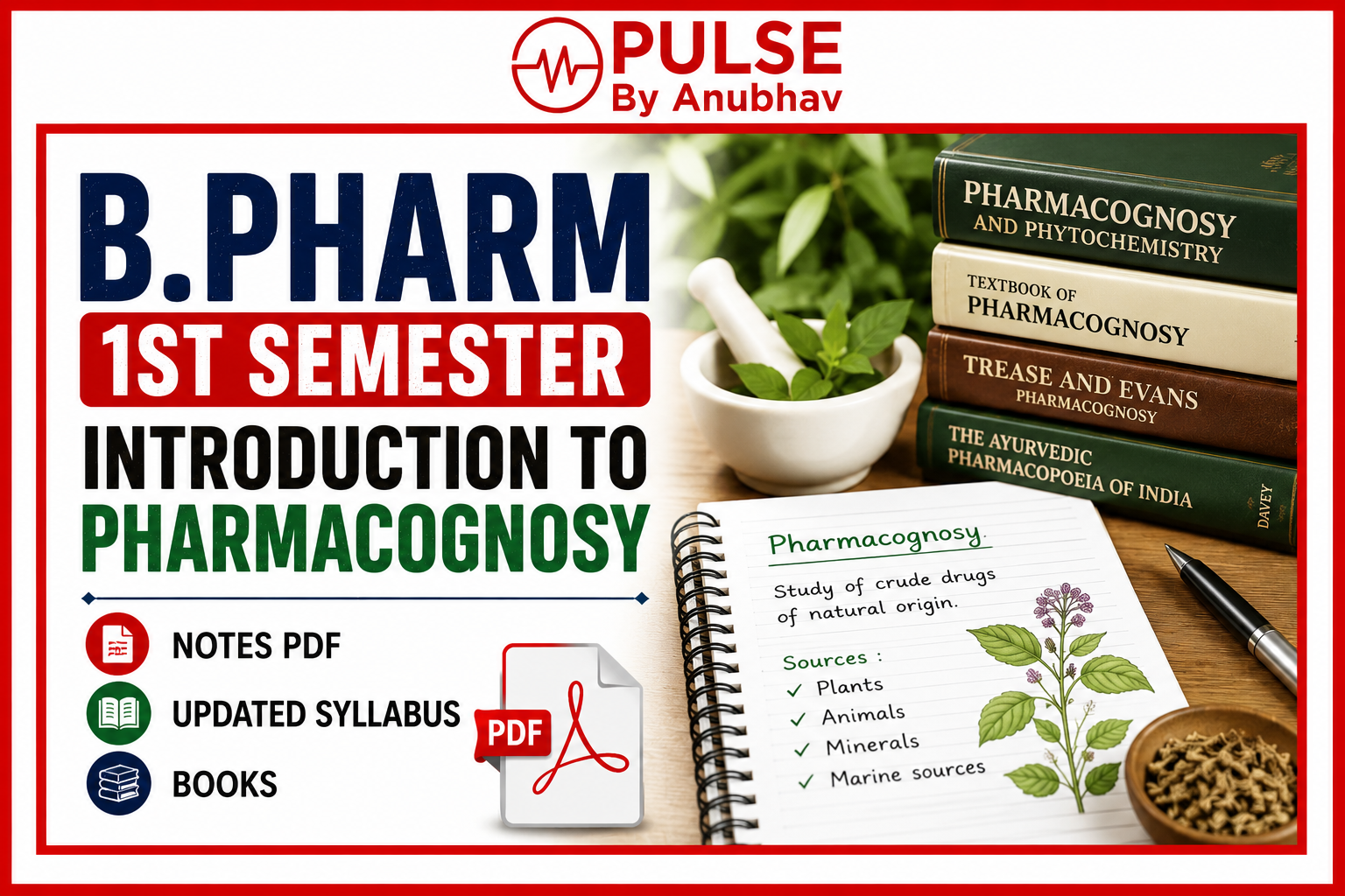 Introduction to Pharmacognosy PDF
