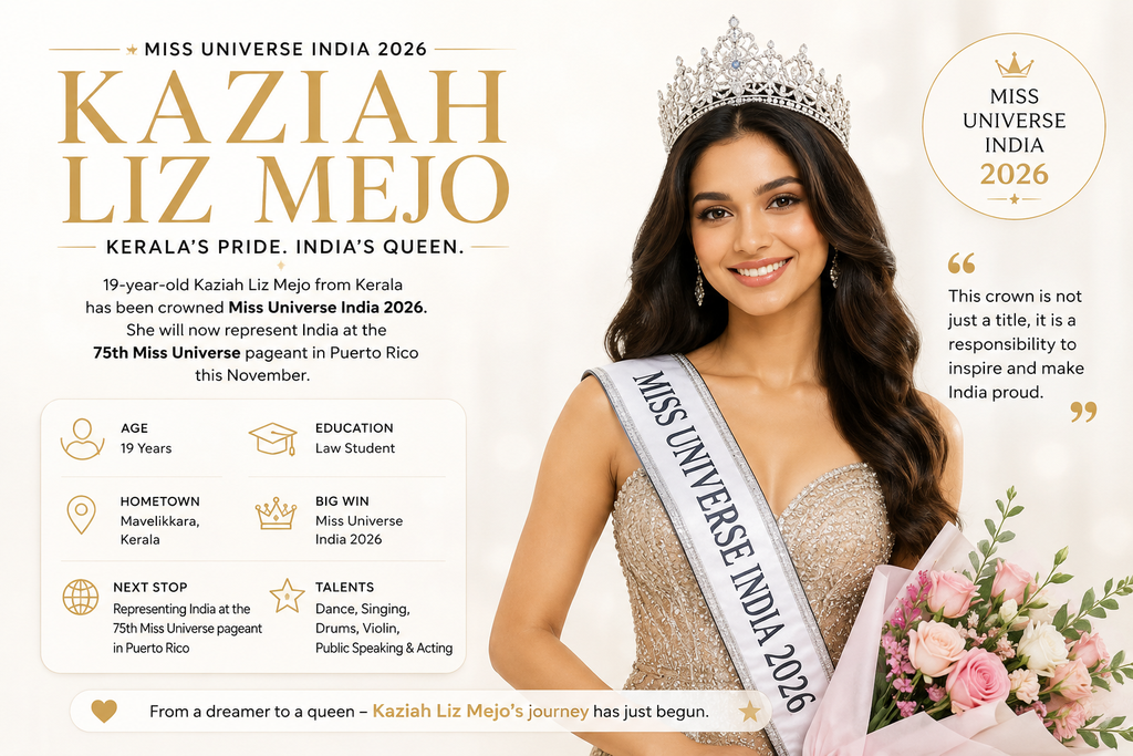 Miss universe india 2026 kaziah liz mejo