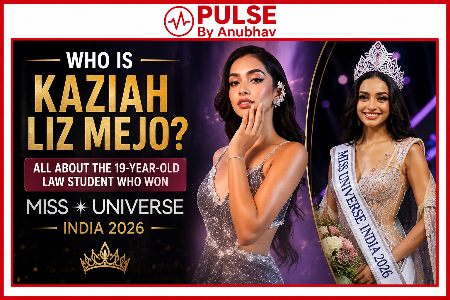 Kaziah Liz Mejo Miss Universe India 2026 winner