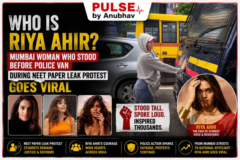 Riya Ahir
Who is Riya Ahir?
Riya Ahir age
Riya Ahir biography
Riya Ahir viral video
Riya Ahir Mumbai protest
Riya Ahir NEET protest
Riya Ahir police van video
Riya Ahir latest news
Riya Ahir latest update
Riya Ahir harassment case
Riya Ahir police complaint
Riya Ahir FIR update
Riya Ahir Mumbai Police
Riya Ahir model
Riya Ahir actress
Riya Ahir family
Riya Ahir Instagram
Mumbai NEET paper leak protest
NEET paper leak protest 2026
Mumbai student protest viral video
Riya Ahir viral woman Mumbai
Who is the woman who stopped Mumbai Police van?
Riya Ahir protest video explained
Riya Ahir Mumbai protest latest news