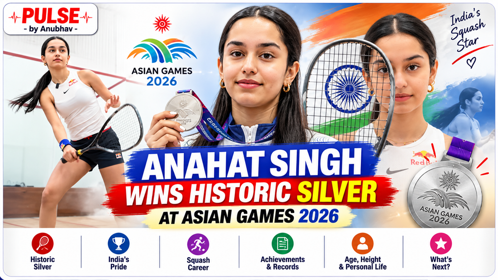 Anahat Singh 2026
Anahat Singh age
Anahat Singh Biography
Anahat Singh instagram
Anahat singh movie
Anahat Singh squash
Anahat Singh and Abhay Singh
Anahat Singh coach
Anahat Singh Asian Games 2026
Anahat Singh squash
Anahat Singh silver medal
Anahat Singh Asian Games 2026 final
Anahat Singh squash final
Anahat Singh vs Sivasangari Subramaniam
Anahat Singh Asian Games medal
Anahat Singh latest news
Anahat Singh age
Anahat Singh achievements
Anahat Singh squash ranking
Anahat Singh Asian Games 2026 score
Anahat Singh semi final
Anahat Singh vs Satomi Watanabe
Anahat Singh Olympic qualification
Anahat Singh LA 2028 Olympics
Asian Games 2026 squash final
Asian Games 2026 squash results
India squash Asian Games 2026
Anahat Singh historic silver medal